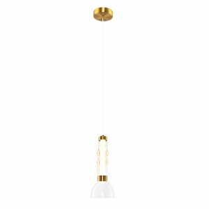 Designerska szklana lampa wisząca LUCCO amber led 13W Milagro jadalniana nad wyspę
