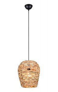 Lampa wisząca pleciona hiacynt wodny kolor naturalny owalna boho rystykalna industrialna minimalistyczna JEAN R36221036 Rl 
