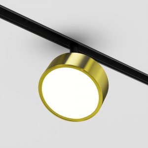 Ścieżka świetlna lampa szynowa okrągła LED minimalistyczna aluminium czerń-mosiądz regulowana Rado MAYTONI TR040-2-18W3K-BBS