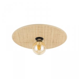 Nowoczesny plafon beżowy okrągły 38cm słomkowy abażur w stylu boho industrialny CALMA 11350 TK-Lighting