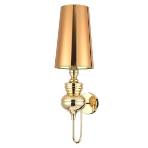 Złoty kinkiet lampa ścienna aluminiowy designerski klasyczny elegancki lustrzana powłoka QUEEN MB-8046-18 gold Step Into Design