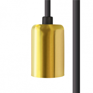 Czarne zawieszenie z oprawką E27 kolorze mosiądz o długości 1,5M systemu CAMELEON CABLE E27 1,5M BLACK/BRASS 8666 Nowodvorski Lighting 