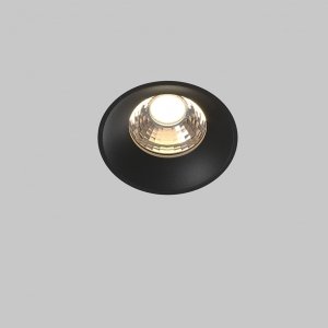 Czarna Oprawka Wpuszczana Downlight Round Maytoni DL058-12W3K-TRS-B