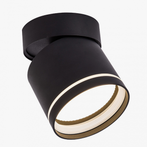 Lampa sufitowa natynkowa nowoczesna tuba regulowana spot sufitowy aluminium czarny KENDAL LP-6331/1SM R1 BK movable Light Prestige