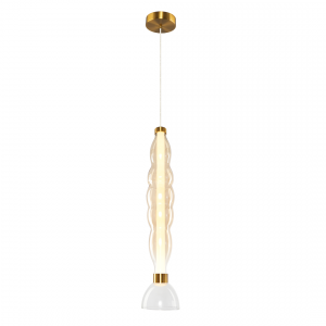 Designerska szklana lampa wisząca LUCCO amber led 18W Milagro jadalniana nad stół wyspę 