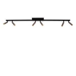 Nowoczesna lampa sufitowa listwa czarno-brązowa regulowane tuby uniwersalna minimalistyczna aluminiowa KEONI 09943/06/97 Lucide