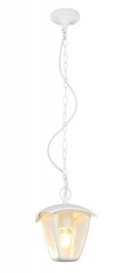 Lampa wisząca zewnętrzna latarenka biała aluminium nowoczesna klasyczna uniwersalna minimalistyczna VENTA IP44 363260131 Trio 