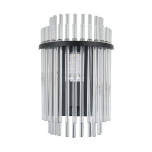 Lampa ścienna kinkiet czarny tubka szklany z dekoracyjnych rurek w nowoczesnym stylu Bonte WL-40929-1A-BK Italux