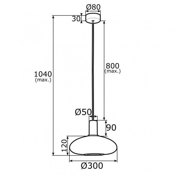 NOWOCZESNA SZKLANA LAMPA WISZĄCA ARGON  SAGUNTO 4358