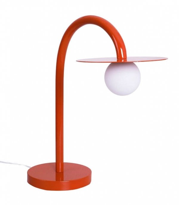 Minimalistyczna Lampka Stołowa Czerwona LED Nowoczesna ENIGMA T0060 MAXLIGHT