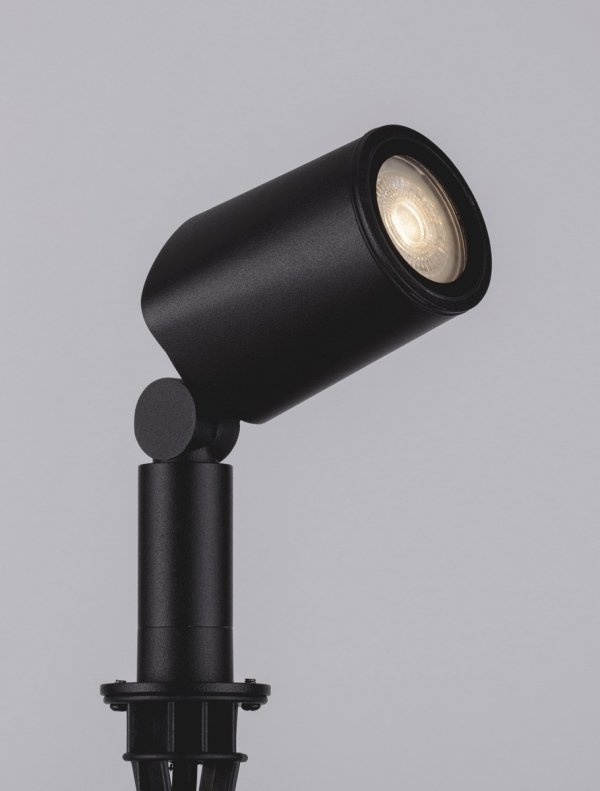 Lampa ogrodowa aluminiowa czarna regulowana tuba minimalistyczna klasyczna możliwość ściemniania IP65 TRASERA LE75162 Luces Exclusivas