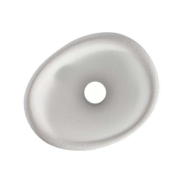 Dekoracyjny nowoczesny biały plafon lampa sufitowa designerski styl owalna STONE DN426-50C Step Into Design