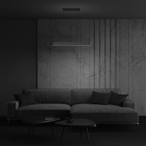 Minimalistyczna nowoczesna lampa wisząca LED listwa metalowa złota regulacja wysokości Step MAYTONI P010PL-L23G3K