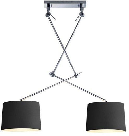 LAMPA SUFITOWA AZZARDO ADAM 2 S BLACK PENDANT AZ1842+AZ2586+AZ2586