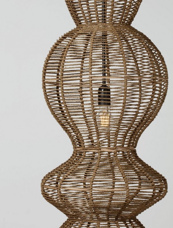 Lampa wisząca sznurkowa boho rustykalna industrialna designerska nad stół do salonu sypialni ściemnialna Luces Exclusivas
