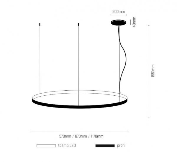 Lampa zwieszana Złota Matowa Wisząca 4000K 117cm SHILO AGARI 5345