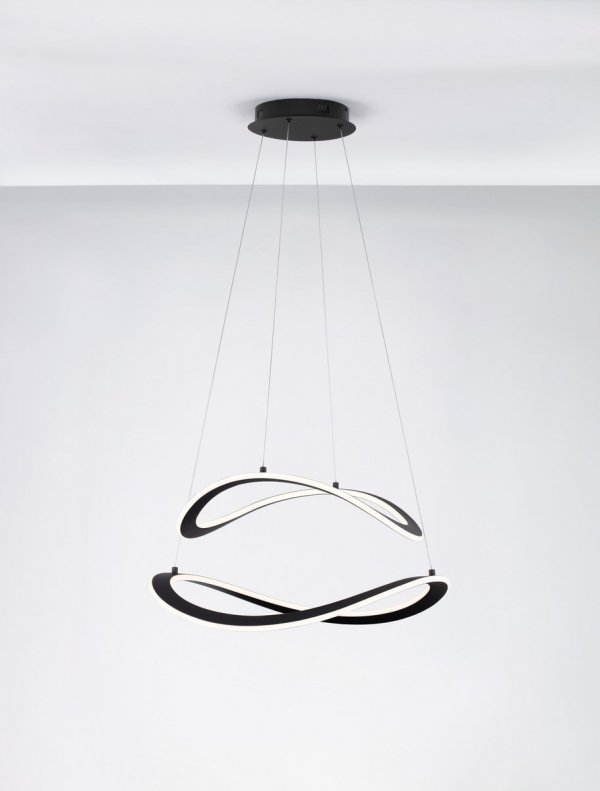 Nowoczesna Czarna Lampa Wisząca LED JAUJA LE44327 LUCES EXCLUSIVAS