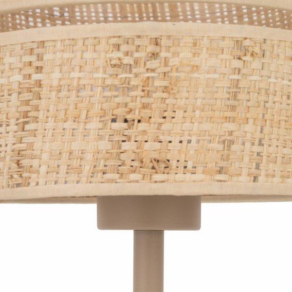 Lampka nocna stołowa abażurowa beżowa słomkowa boho nowoczesna minimalistyczna klasyczna dekoracyjna CALMA 16178 TK-LIGHTING