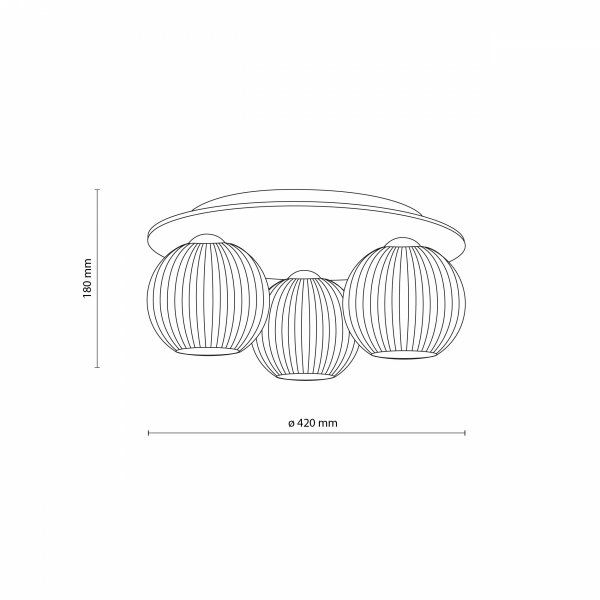 Nowoczesny plafon okrągły drewniany szklane klosze minimalistyczny klasyczny VIRLO 11078 TK-Lighting