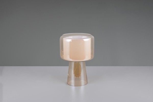 Lampka nocna stołowa szklana miedziana minimalistyczna klasyczna ROCKA 519900113 Trio