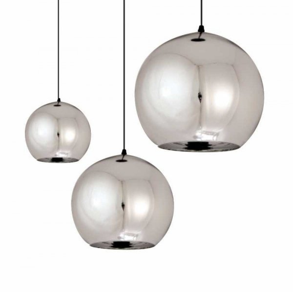 Lampa wisząca chrom kula 40cm lustrzana szklana minimalistyczna klasyczna uniwersalna MIRROR GLOW ST-9021-L chrome Step Into Design 