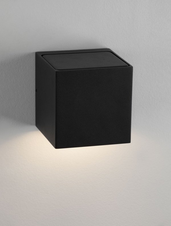Minimalistyczny kinkiet ścienny zewnętrzny klasyczny LED kwadratowy aluminiowy czarny uniwersalny IP54 CALMARE LE75119 Luces Exclusivas
