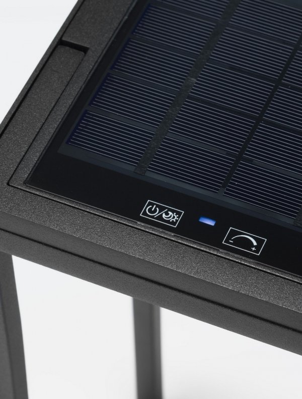 Minimalistyczna lampa solarna zewnętrzna do ogrodu klasyczna LED kolor antracyt ściamnialna IP54 OLVERTO LE75291 Luces Exclusivas
