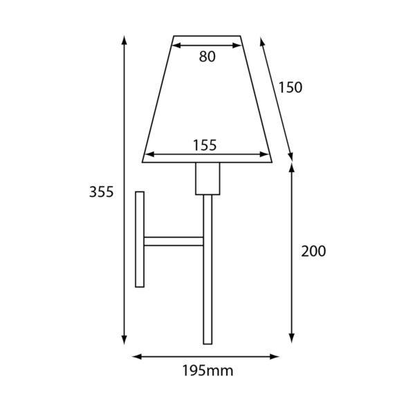 Kinkiet Lucerne - 1 źródło światła szary abażur elegancki minimalistyczny uniwersalny LUCERNE-1LT ELSTEAD LIGHTING 