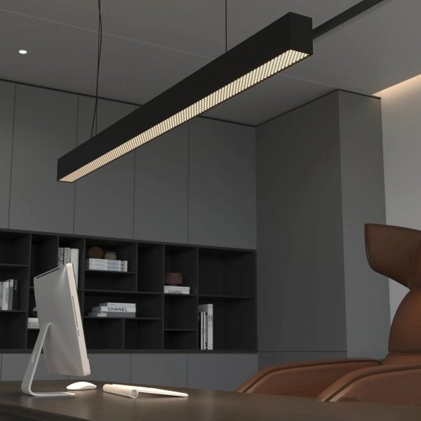Lampa wisząca do salonu do biura Sigi II PL0127-BK Yaskr czarna LED 3000K