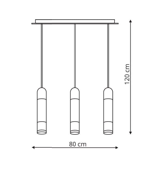 FORLI NOWOCZESNA LAMPA WISZĄCA LED LIGHT PRESTIGE LP-8011/3P