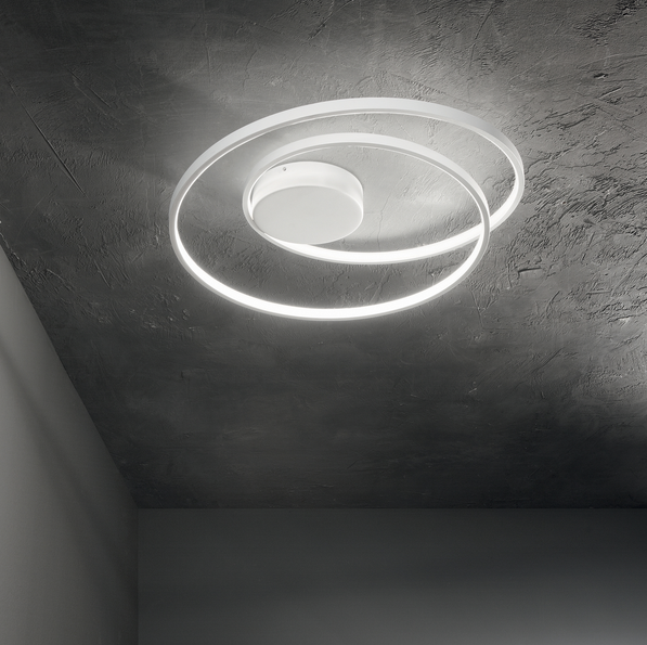 Lampa sufitowa LED okrągła złota minimalistyczna klasyczna Oz pl on-off 4000k 342337 IDEAL LUX 
