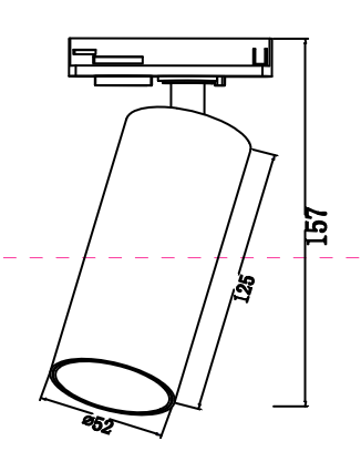 CZARNY REFLEKTOR LED DO SZYNOPRZEWODU 1-FAZOWY MAYTONI TRACK LIGHTING TR021-1-12B3K 3000K