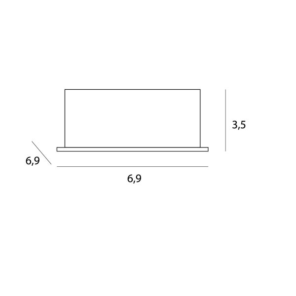  Oprawa wpuszczana w sufit LED minimalistyczna klasyczna kwadratowa biała aluminiowa X-line H0137 MAXLIGHT 