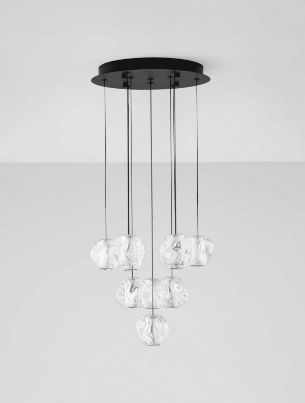 Nowoczesna Molekularna Lampa Wisząca Salonowa Białe Kule LUCES EXCLUSIVAS CHEPEN LE44643