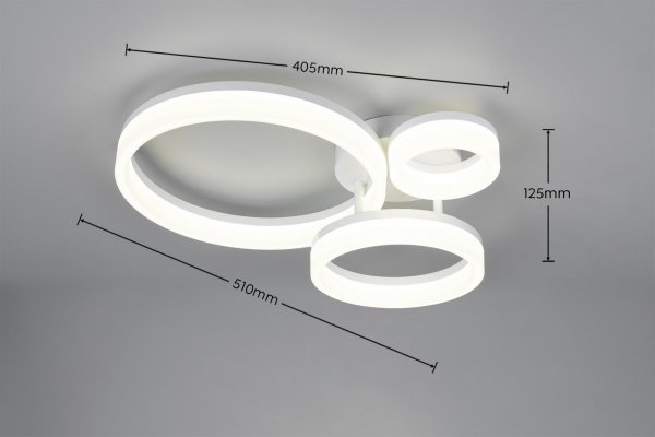 Nowoczesny plafon lampa sufitowa LED biała metalowa designerska minimalistyczna koła SCOPE R63601331 RL