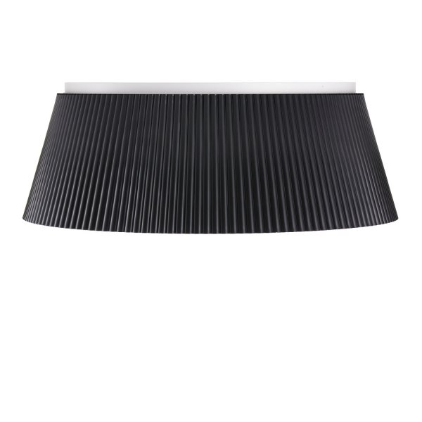 Nowoczesny czarny plafon sufitowy FRILL LED karbowany klosz ST-DL6487-C-BK Step Into Design