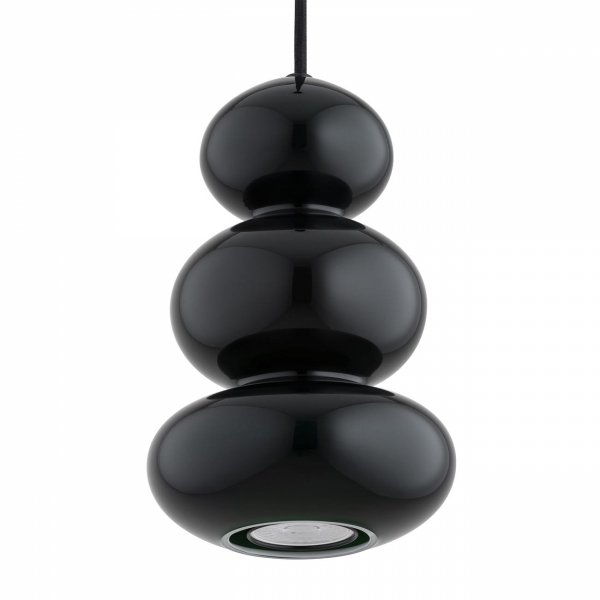 Designerska lampa wisząca czarno ciemna zieleń szkło ORLANDO PLUS 8827