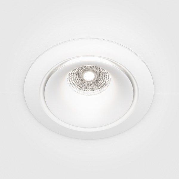 Lampa wpuszczana w sufit minimalistyczna aluminium biały okrągła LED Yin MAYTONI DL031-L12W4K-W