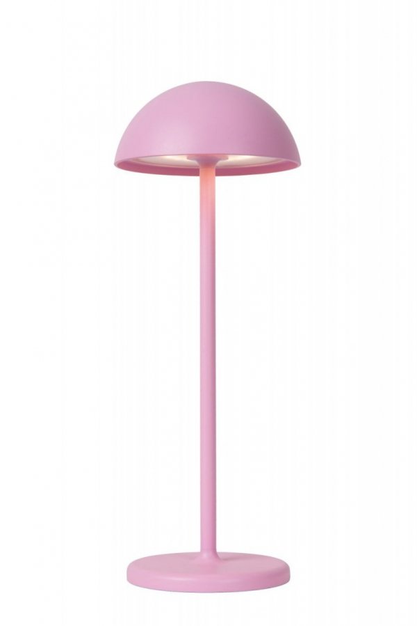 Zewnętrzna Lampa Stołowa Ładowana Przez USB LUCIDE JOY 15500/02/66 Różowa Bezprzewodowa Lampa Zewnętrzna Na Stół
