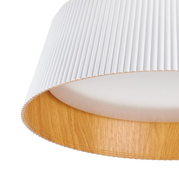 Nowoczesny biały plafon sufitowy FRILL LED karbowany klosz ST-DL6487-C-WH Step Into Design