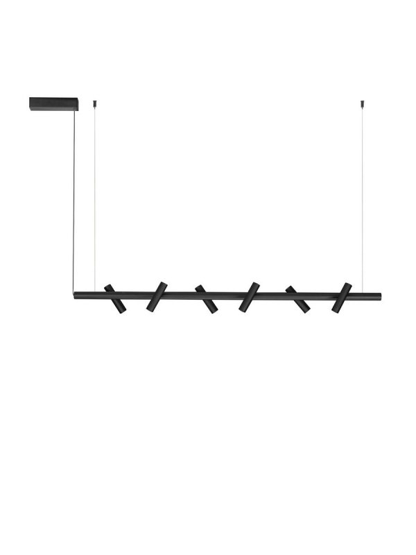 Lampa wisząca LED listwa 120cm z regulowanymi tubkami czarna ściemnialna uniwersalna Luces Exclusivas