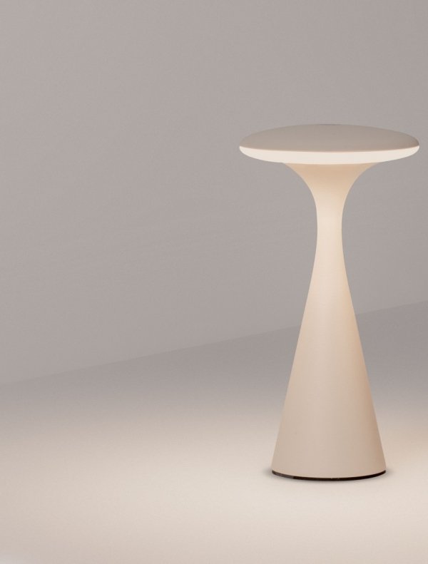 Lampa zewnętrzna do ogrodu na taras LED beżowa designerska nowoczesna ściemnialna IP54 SEVINTO LE75274 Luces Exclusivas