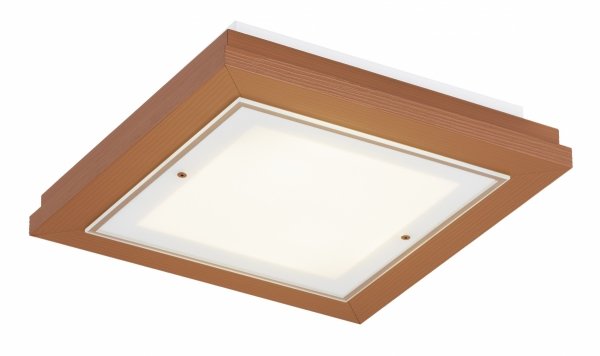 Lampa sufitowa plafon kwadratowy 32cm drewniany klasyczny nowoczesny minimalistyczny kolor terakota TABOR 7268 Argon