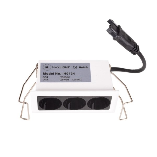Oprawa wpuszczana w sufit LED minimalistyczna klasyczna prostokątna biała aluminiowa X-line H0134 MAXLIGHT 