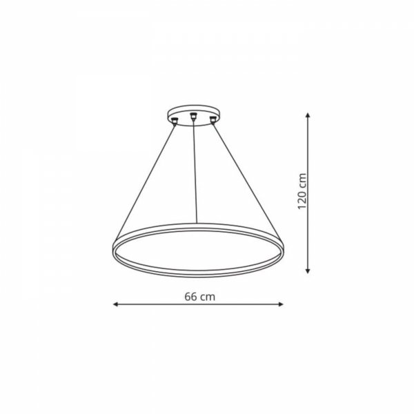 NOWOCZESNA LAMPA WISZĄCA LED LIGHT PRESTIGE RING LP-909/1P M BK CCT