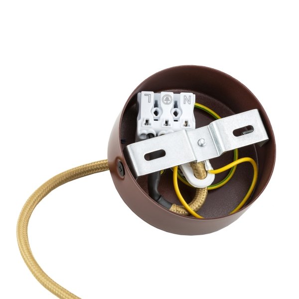 Lampa Wisząca Czekoladowy Brąz Kula Biała Wzór Marmur ALMIROS 8452 ARGON