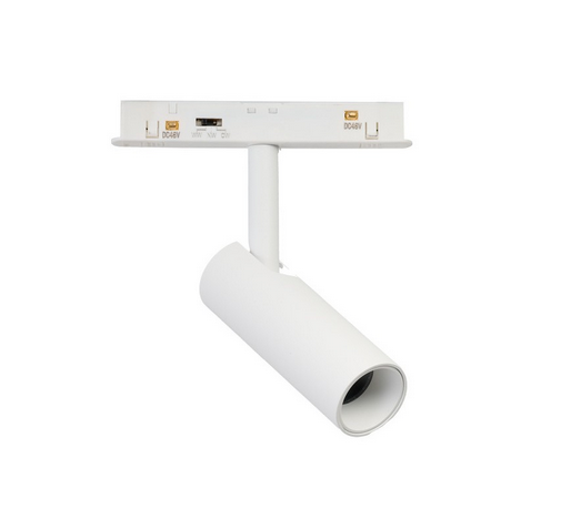 Regulowany reflektor ze zmienną barwą LED biały ściemnialny do systemu szynowego magnetycznego dwufazowego Azzardo ALFA NIKO TRACK MAGNETIC 2LINE 7W CCT SWITCH DIMM WH AZ6511