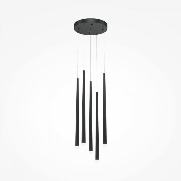 Lampa wisząca sopel LED aluminium czarna regulacja wysokości nad stół dekoracyjna Cascade MAYTONI MOD132PL-L28BK2
