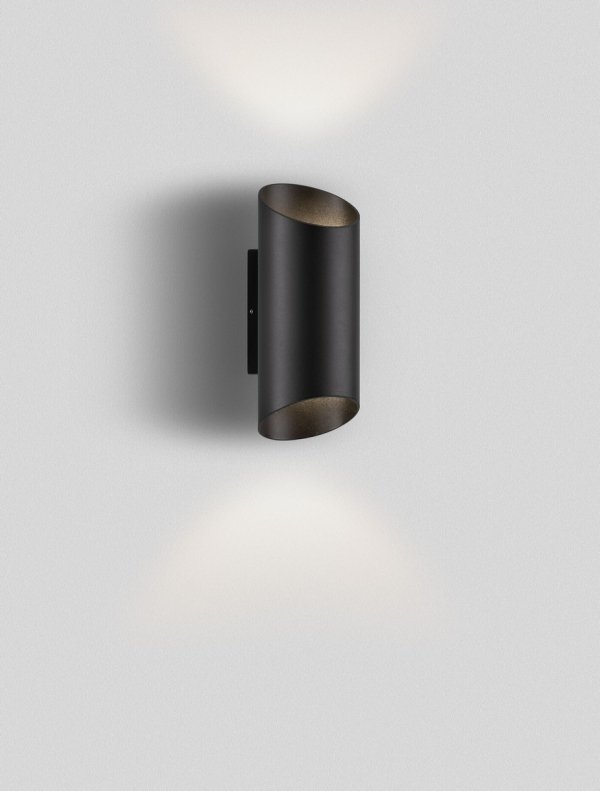 Kinkiet zewnętrzny LED aluminiowy kolor antracyt tuba minimalistyczny nowoczesny podświetlający elewację IP54 BRISENO LE75205 Luces Exclusivas