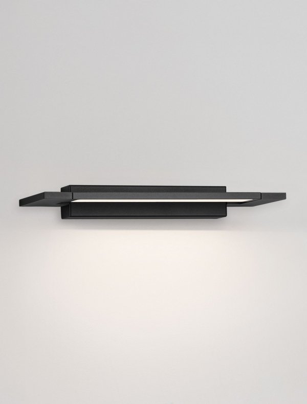 Lampa ścienna kinkiet LED nad lustro podłużny czarny minimalistyczny IP44 ALFAJAR LE45776 Luces Exclusivas